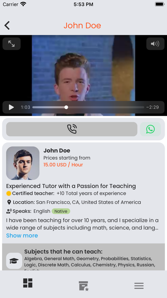 #4. TutorMe (iOS) By: Karam Tori
