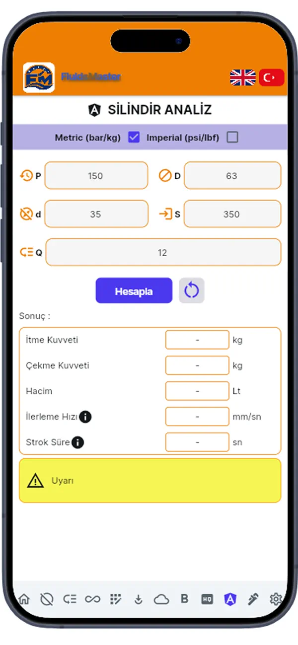 Screenshot #3 pour FluidsMaster: Hidrolik Hesap