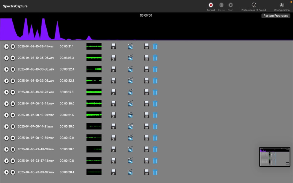 #5. Spectrum Analyzer Recorder (macOS) 来自: Alessandro Gimenes Ferri