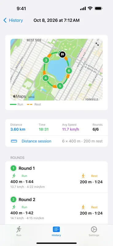 Distance Interval Trainer screenshot 5 of 6