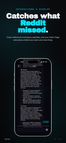 Cortex: Nootropic & Peptide AI Screenshot 5 of 6