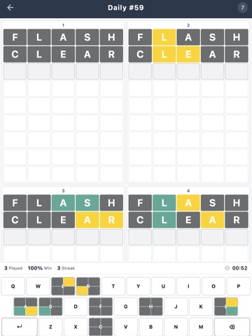4Words - Daily Word Puzzle iPad screenshot