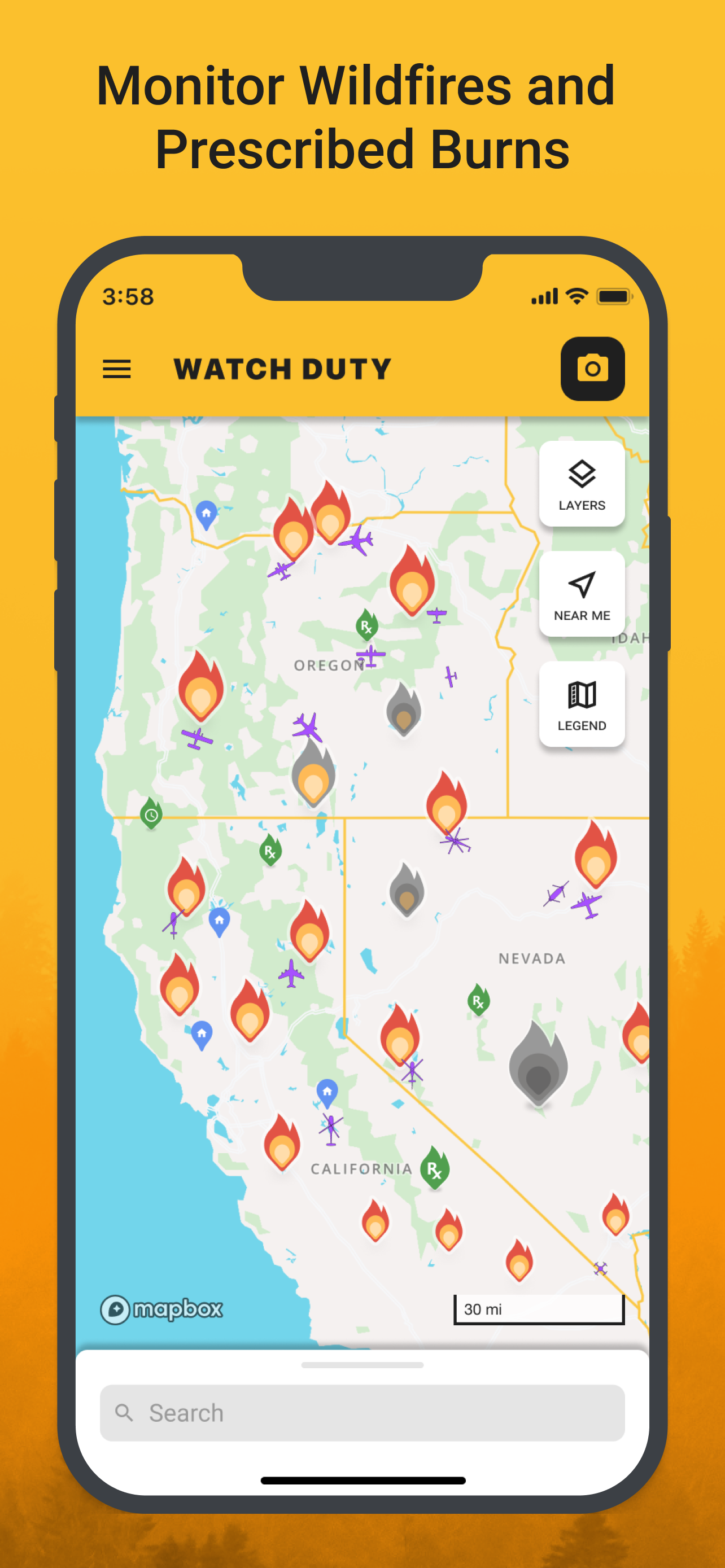 Watch Duty: Wildfire Maps
