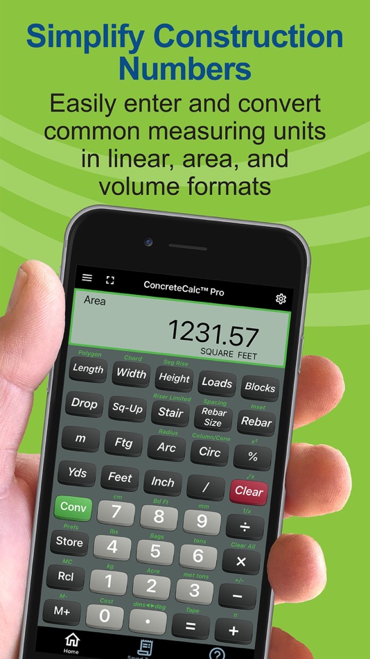 #4. ConcreteCalc Pro Calculator (iOS) 来自: Calculated Industries
