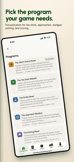Range Reps: Golf Practice Log screenshot 1