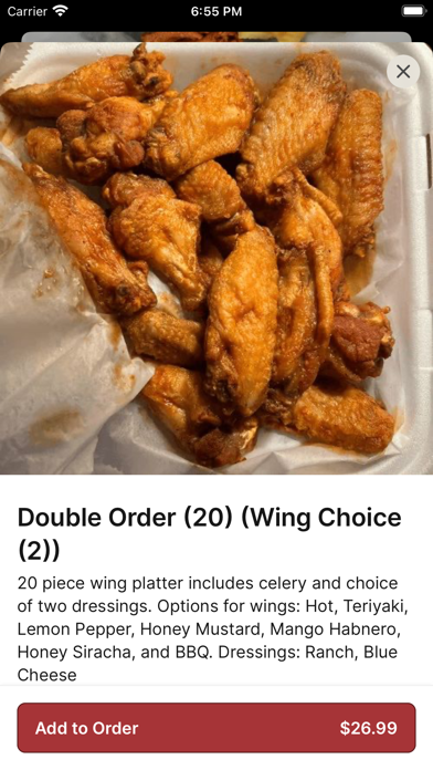 Cafe Wing Max iPhone screenshot 3 - Food & Drink app