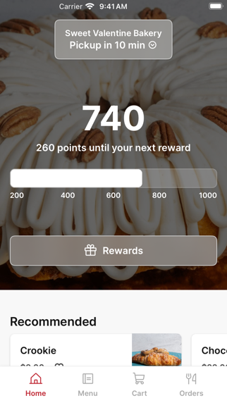 Screenshot 1 of Sweet Valentine Bakery App