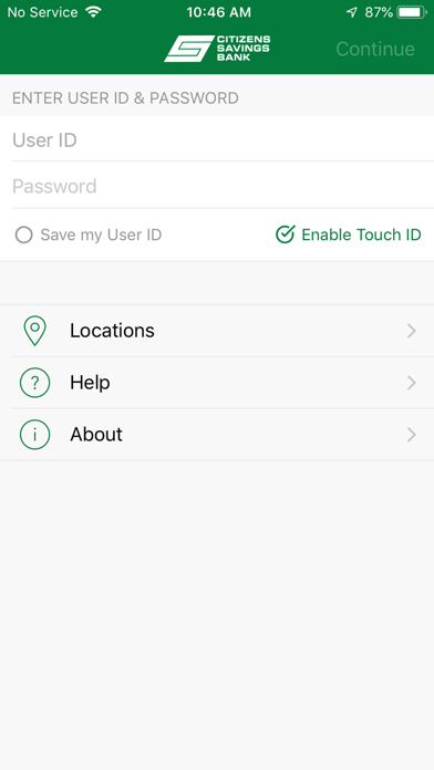 Citizens Savings Mobile Screenshot