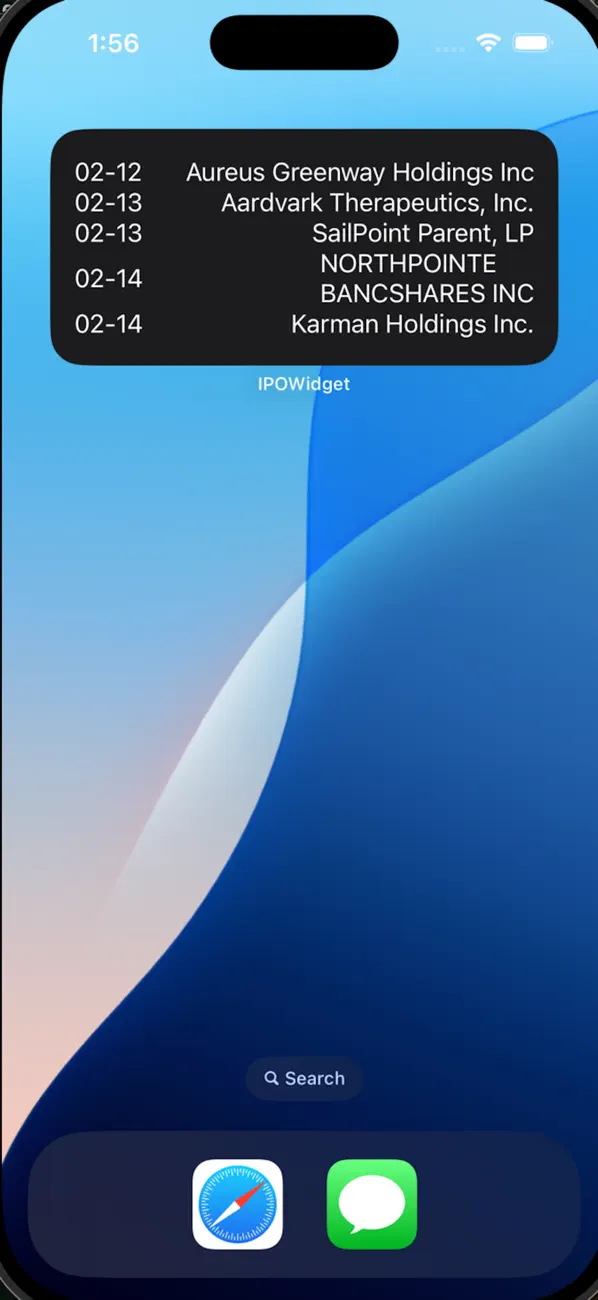 #3. IPOWidget (iOS) di: Micah Kimel