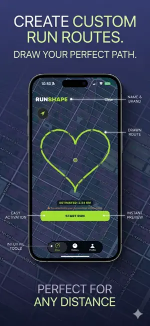 RunShape: GPS Art & Route screenshot 1