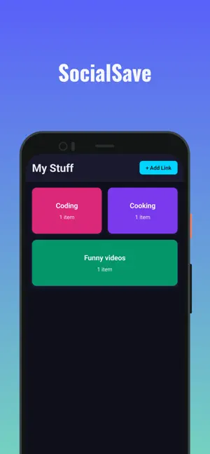 SocialSave - Organise Links screenshot 1
