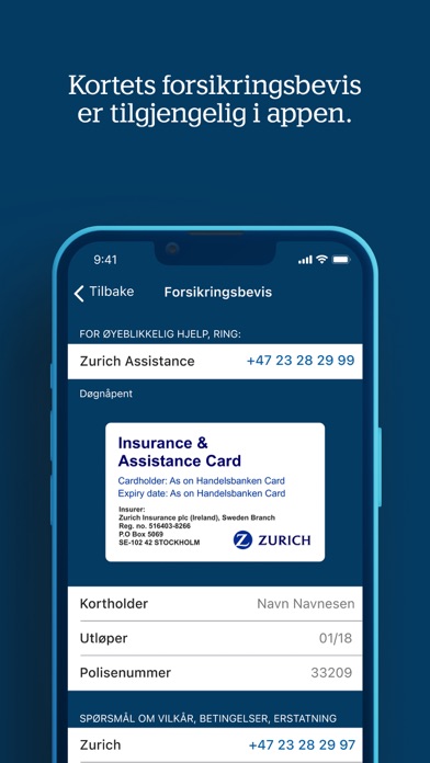 Handelsbanken NO Business Card Screenshot