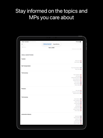 epac iPad screenshot