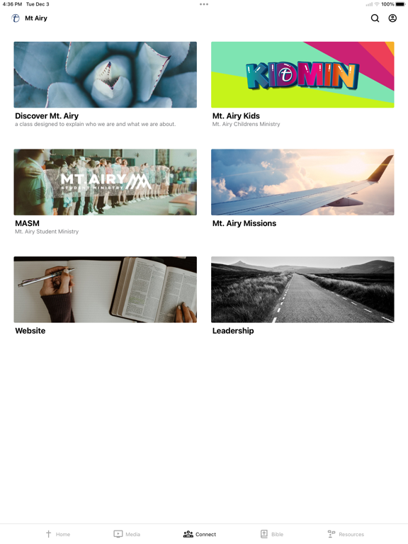 Mt Airy Church iPad screenshot 3 - Education app
