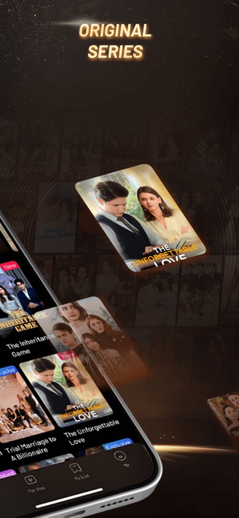 HoneyReels - Dive into the app's unique offering of original short series and easily manage preferred content using the 'My List' feature for convenient access.