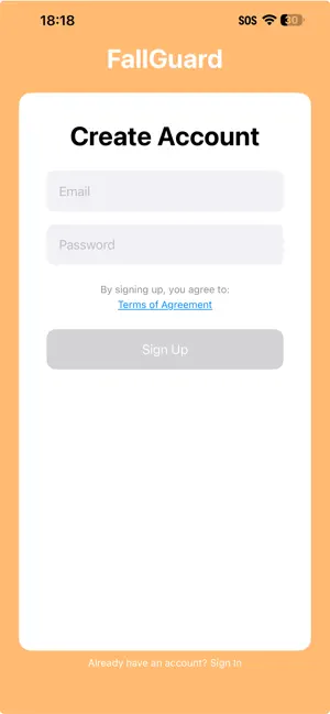FallGuard App screenshot 2