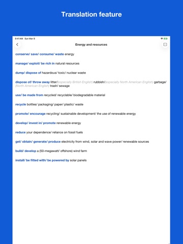 English Collocations By Topics iPad screenshot