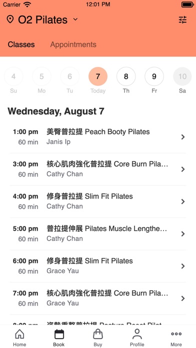 O2 Pilates Screenshot