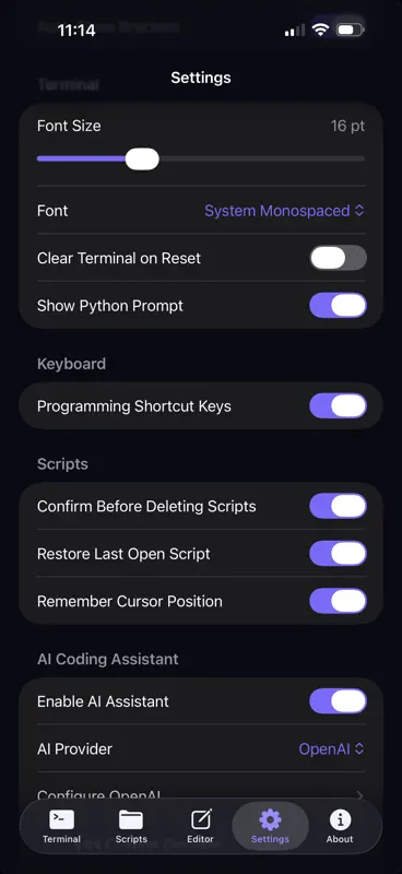 Vesper Python REPL & Editor screenshot 6 of 10