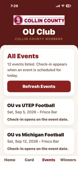 OU Club Collin County screenshot 1