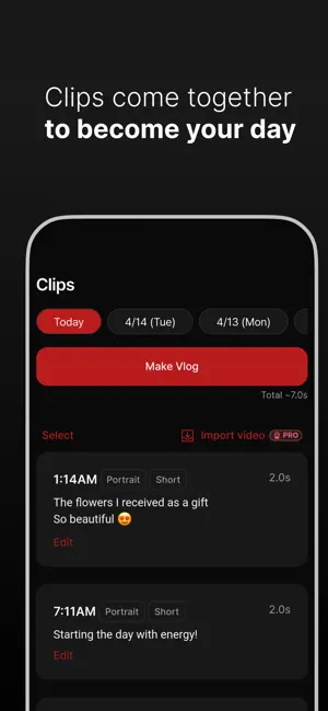 Timelog - Auto timestamp vlog screenshot 2