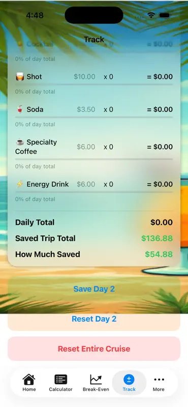 Cruise Drink Package Tracker screenshot 9 of 9