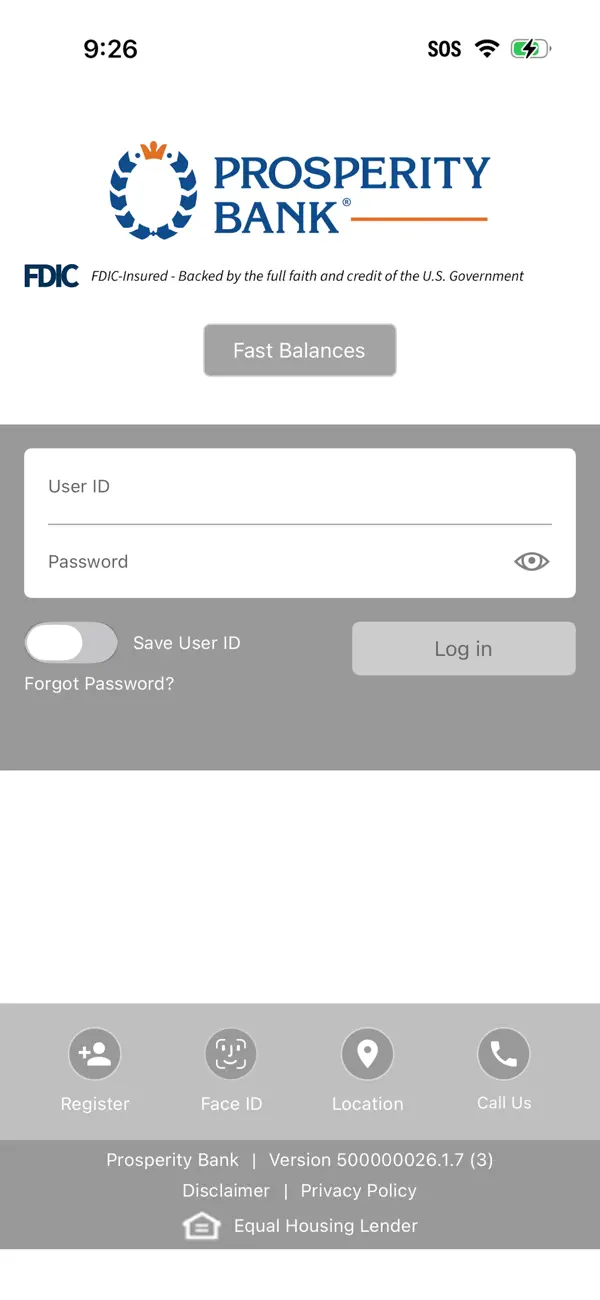 Screenshot #1 pour Prosperity Mobile Banking