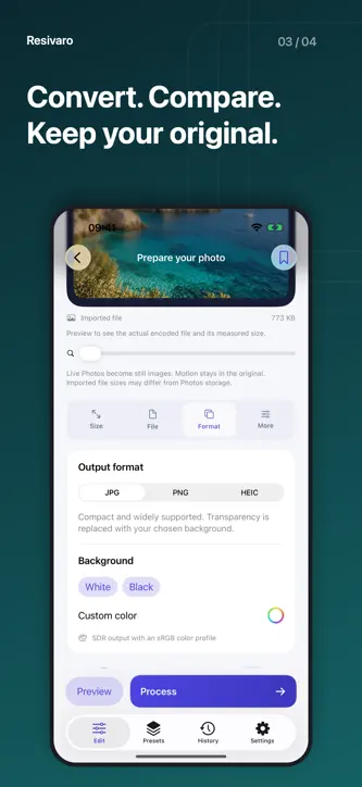 Resivaro: Resize Photos screenshot 3