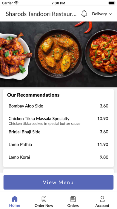 Sharods Tandoori Restaurant Screenshot