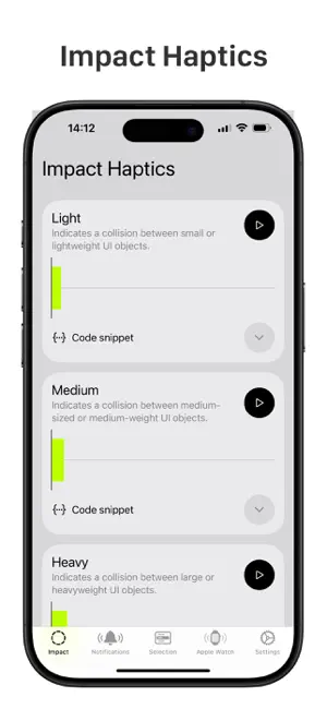 Haptics - Test Device Feedback iPhone screenshot 1