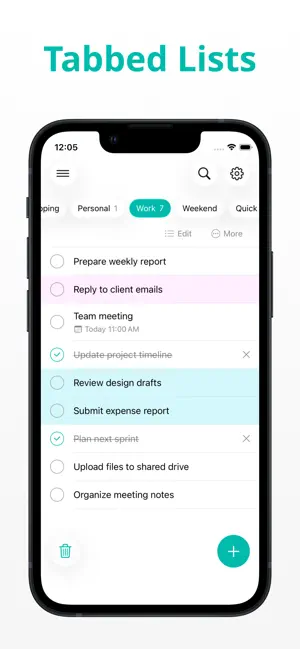 ToDo List Widget & Tabs screenshot 2