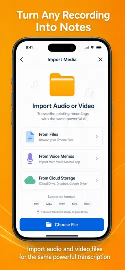 Captura de pantalla de Nota: Meeting Recorder en iPhone 2