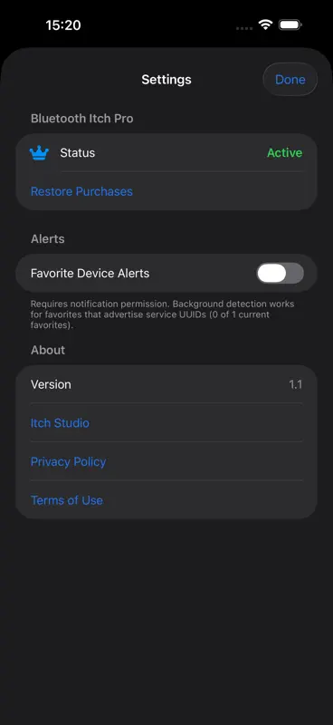 Bluetooth Itch screenshot 5 of 7