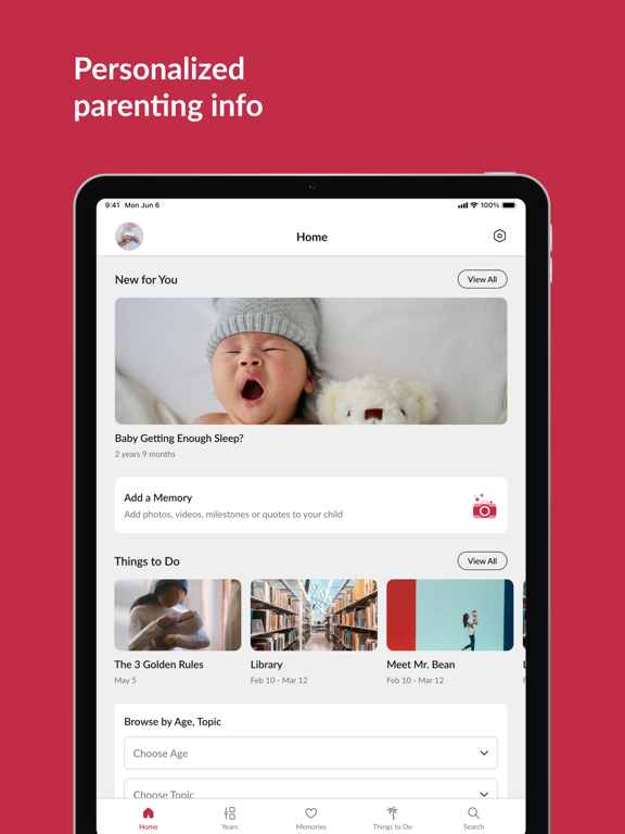 EveryParent iPad screenshot 2 - Lifestyle app
