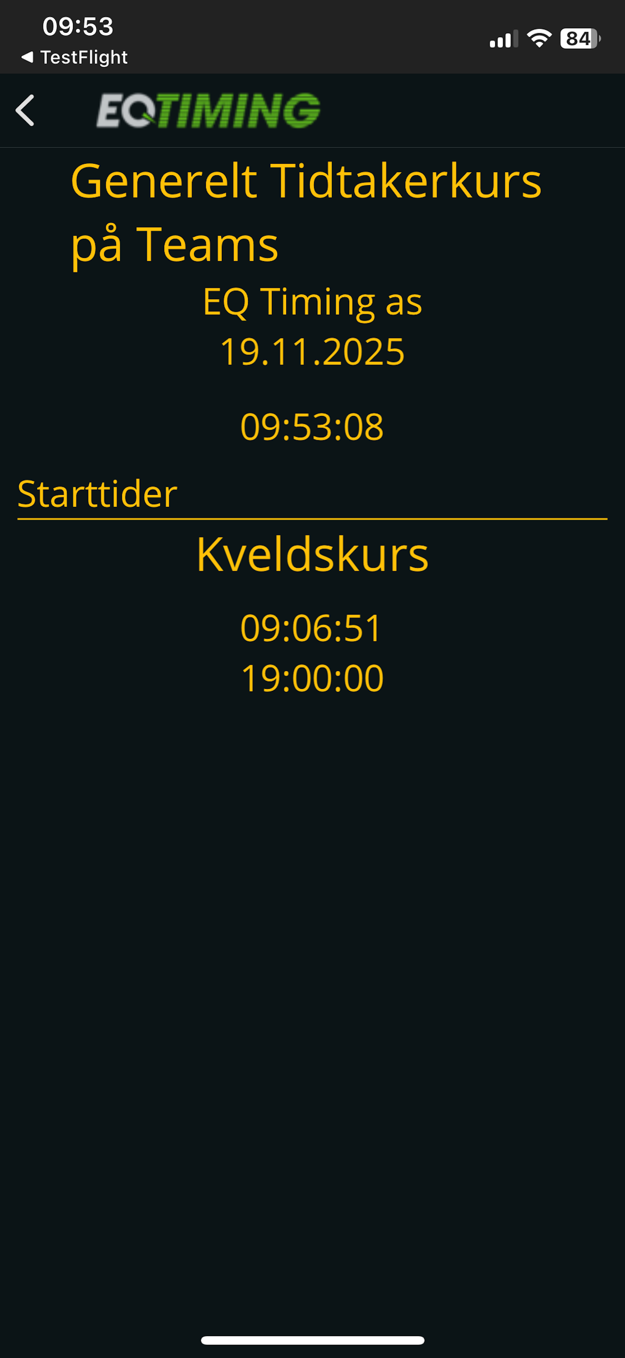 EQ Timing screenshot 4