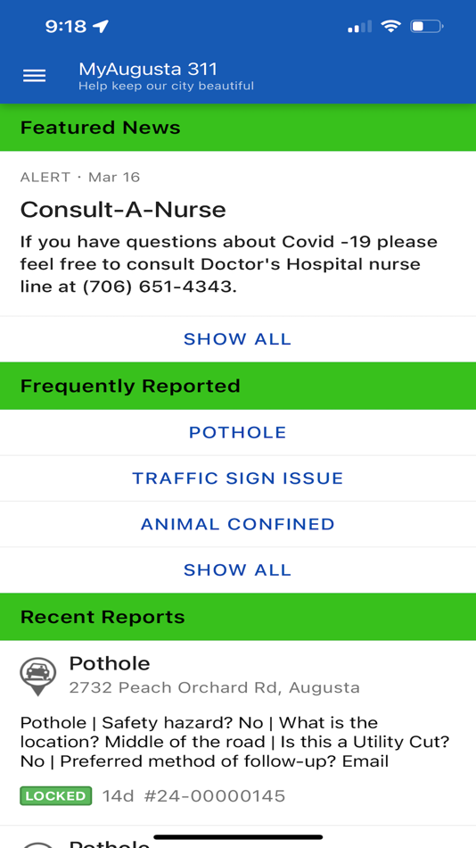 #1. Augusta 311 (iOS) Ved: Augusta, Georgia