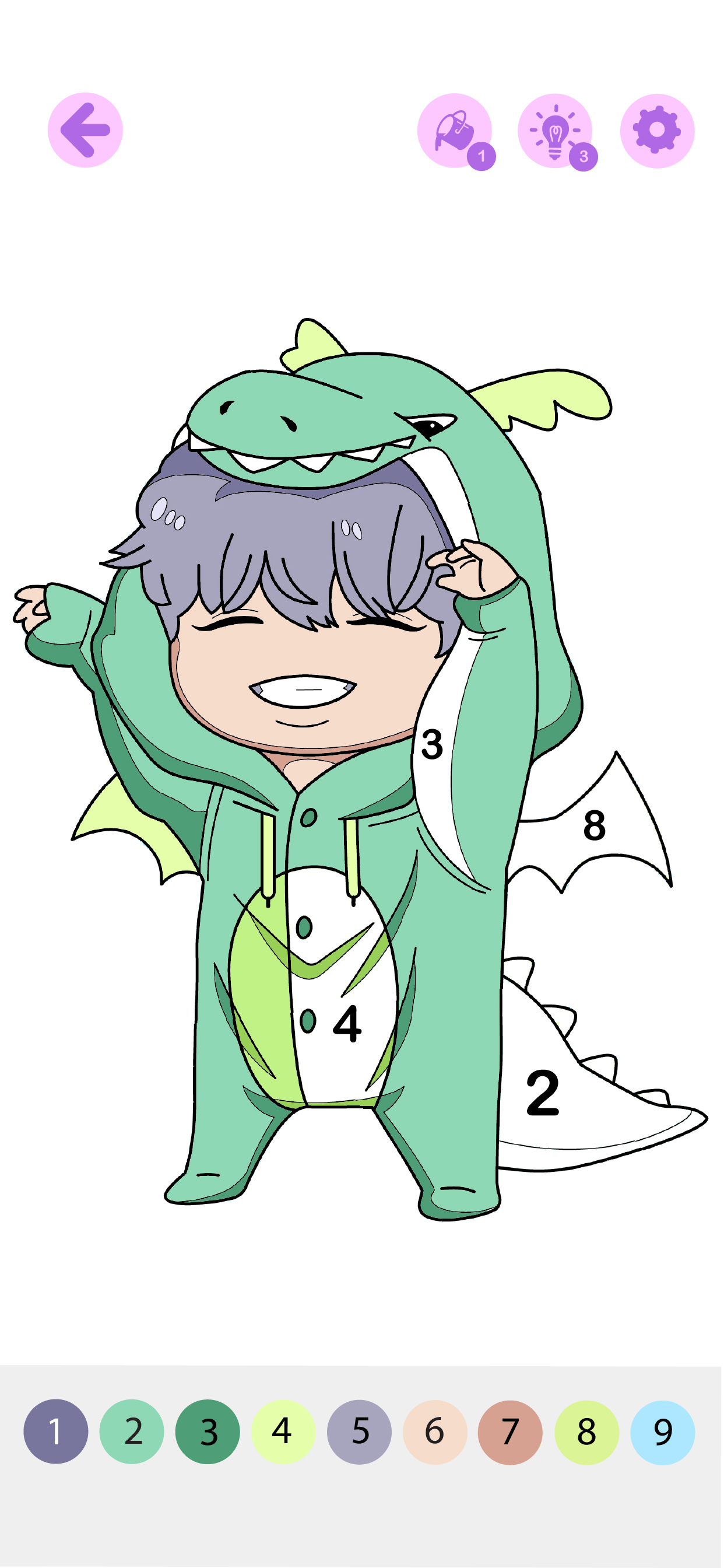 Chibi Idol Coloring by Number