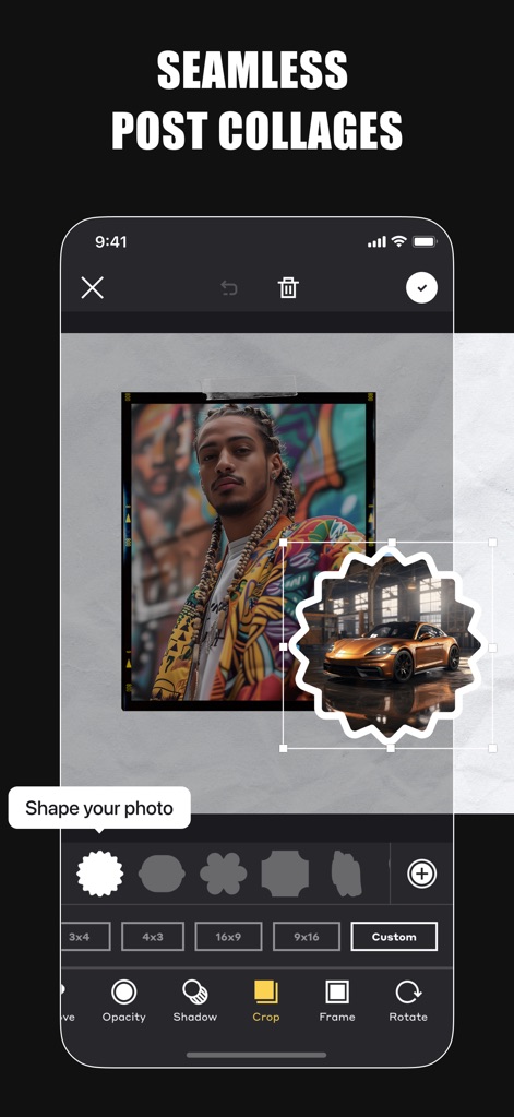 GRIDS Post maker for Instagram - Custom Shape Collages