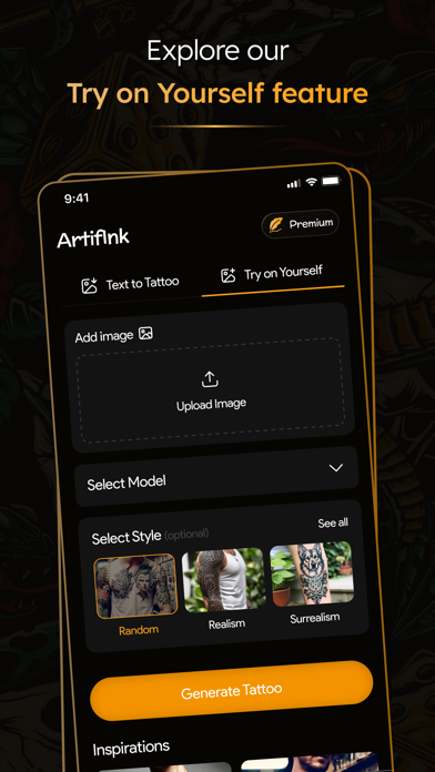 Inkee: AI Tattoo Art Generator Screenshot
