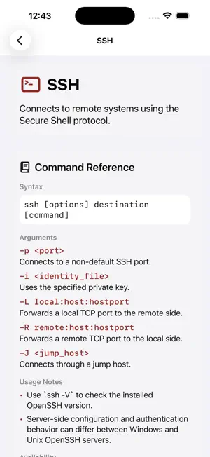 CmdRef screenshot 2