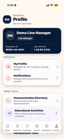 DutySync iPhone screenshot