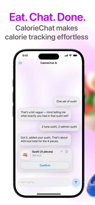 CalorieChat AI Tracker Screenshot 1 of 4
