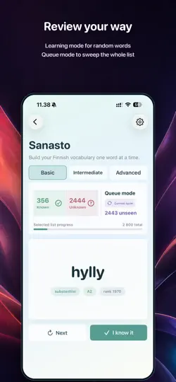 Скриншот Sanasto на iPhone 3