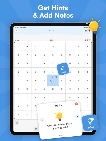 Sudoku: Number Games for Brain iPad screenshot