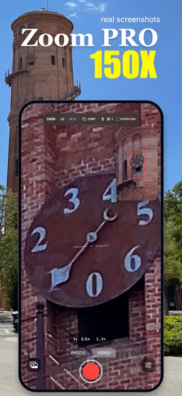 Zoom Pro 150倍ズーム搭載 写真・動画カメラ screenshot 1 of 4