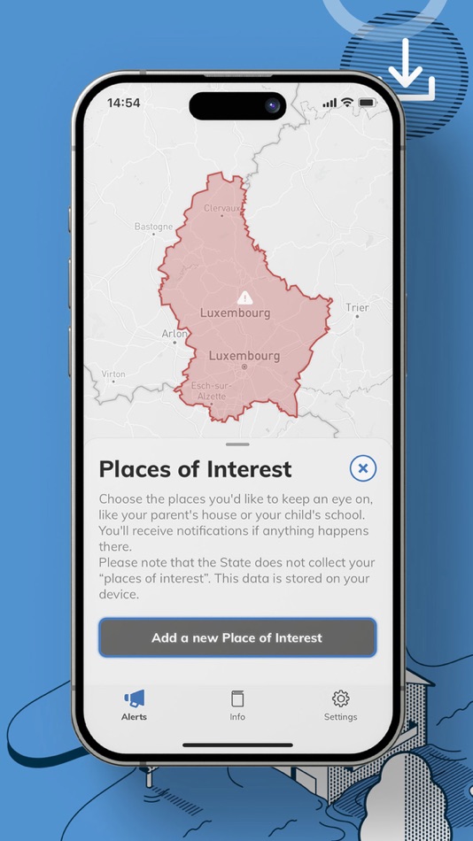 #4. LU-Alert (iOS) 由: CTIE - Centre des technologies de l'information de l'Etat