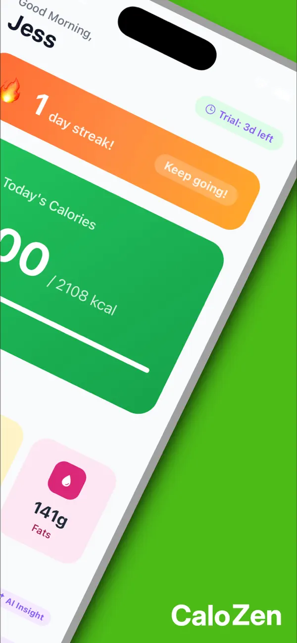 Screenshot #2 pour CaloZen AI: Calorie Tracker