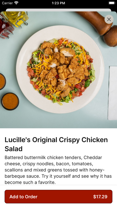 Lucille's American Cafe iPhone screenshot 3 - Food & Drink app