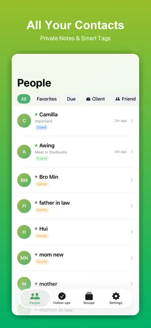 Peoplebox: Relationship Notes screenshot 1
