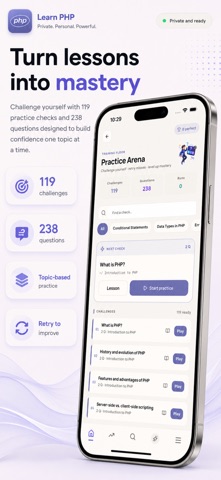 Learn PHP - Web Development iPhone screenshot